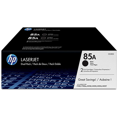 HP 85A Dual Pack Black toner cartridge (2 x 1.6k)